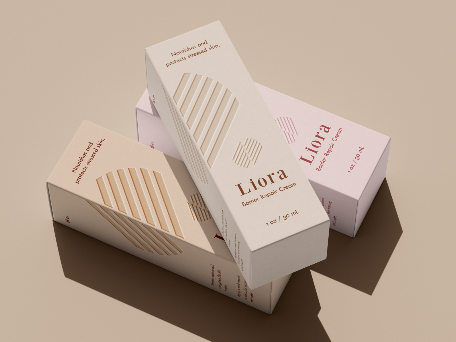 Box packaging design for skincare brand