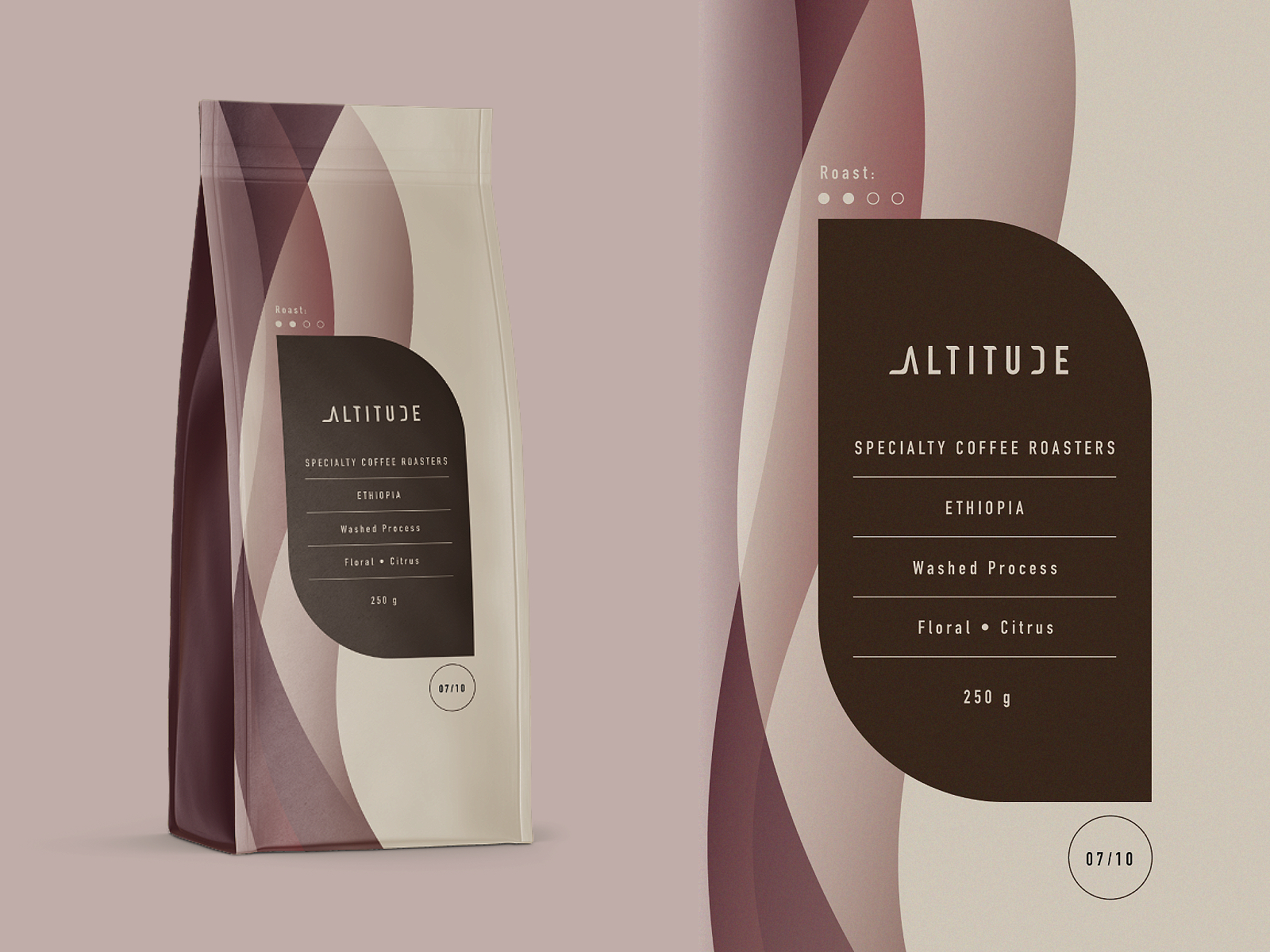 Specialty coffee roasters label design
